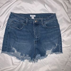 Forever 21 Light Wash Jean Shorts